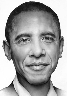 Cath Riley - commissioned portraits:  Obama