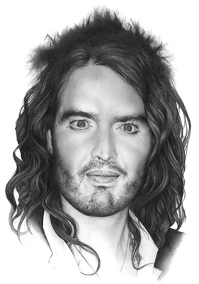 Cath Riley - commissioned portraits:  Russell Brand