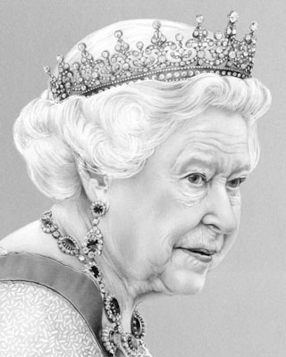 Cath Riley - faces:  Queen Elizabeth 